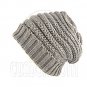 Plain Beanie with Mini Stripe Pattern Unisex Winter Hat LIGHT GRAY GREY #51414