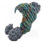 Color Wooly Pop Pom Beanie with Earflaps (GRAY BRAID POM) #51410