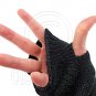 Unisex Fingerless Plain Short Gloves Gorgeous (GRAY with tiny silver thread) #51434