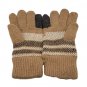 Men's Full Finger Wooly Cuff Gloves w/ Fluffy Lining (BROWN SPIRAL) #51447