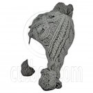 Plain Wooly Pop Pom Cable Beanie with Earflaps (GRAY) #51449
