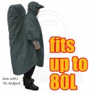 BlueField 2in1 Backpack Rain Cover Rain Coat (fits up to 80L) (OLIVE) #51462