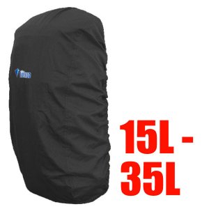 BlueField Backpack Rain Cover 15L to 35L BLACK (Small) #51053