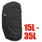BlueField Backpack Rain Cover 15L to 35L BLACK (Small) #51053