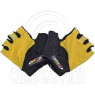 Gel Padded Palm Half Finger Cycling Bike Gloves YELLOW #51468