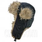 Faux Fur Winter Trapper Ushanka Hat with EarFlap BLACK #51470