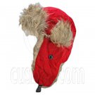 Faux Fur Winter Trapper Ushanka Hat with EarFlap RED #51471