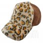 Cheetah Leopard Pattern Baseball Plush Corduroy Cap (BROWN) #51475