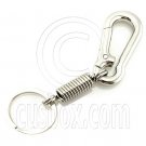 Strong Alloy Pear Shaped Carabiner Keyring Silver A #51490