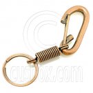 Strong Iron D Shaped Carabiner Keyring Bronze B #51492
