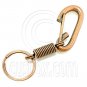 Strong Iron D Shaped Carabiner Keyring Bronze B #51492