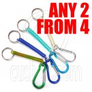 2x Extentable Strap 5cm Keychain with 5cm Pear Shaped Carabiner #51495