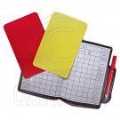 Football Referee Penalty Red Yellow Cards with Wallet Pencil Note Set #51496