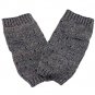 Unisex Fingerless Plain Short Gloves Gorgeous (GRAY with tiny silver thread) #51434
