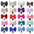 Pair Adorable 4.5inches 11cm Ribbon Bowknot Bow Tie Alligator Hair Clips Pick 2 Colors #51550