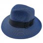 Wide Brim Fedora Braid Trim Hat (DARK BLUE) #51579