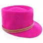 Wool Felt Lady Women Vintage Cap Hat with HOT PINK #51631