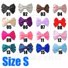 Pair Adorable 3inch 8cm Ribbon Bowknot Bow Tie Alligator Hair Clips Small Pick 2 Colors #51635