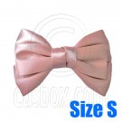 Pair Adorable 3inch 8cm Ribbon Bowknot Bow Tie Alligator Hair Clips Small CHAMPAGNE #51639