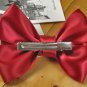 Pair Adorable 3inch 8cm Ribbon Bowknot Bow Tie Alligator Hair Clips Small HOT PINK #51644