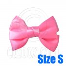 Pair Adorable 3inch 8cm Ribbon Bowknot Bow Tie Alligator Hair Clips Small CARNATION PINK #51646