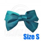 Pair Adorable 3inch 8cm Ribbon Bowknot Bow Tie Alligator Hair Clips Small DARK GREEN #51648