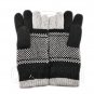 Men's Full Finger Wooly Cuff Gloves w/ Fluffy Lining (BLACK SNOWFLAKE N2) #51653