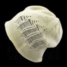 Warm Double Layer Wooly Slouchy Beanie Hat w/ Striped Pattern (BEIGE gray)# 51678