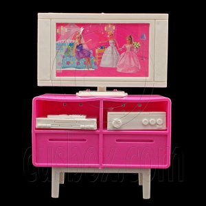 Plastic TV Stand Cabinet 1:6 for Blythe Barbie Doll's House Dollhouse Furniture #12371