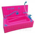 Pink Bathroom Bathtub Set 1:6 Blythe Barbie Doll's House Dollhouse Furniture #12376