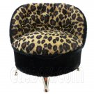 Cheetah Oval Sofa Chair Jewelry Box 1:6 Barbie Doll's House Dollhouse Furniture #12382