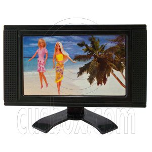 Black Wide Screen 16:9 TV 1:6 Blythe Barbie Doll's House Dollhouse Miniature #12398