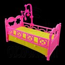 Plastic Nursery Crib Cradle 1:6 Barbie Kelly Doll's House Dollhouse Miniature #12413