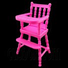 Pink Nursery Baby High Chair 1:6 Barbie Kelly Doll's House Dollhouse Miniature #12419