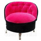 Pink Oval Sofa Chair Jewelry Box 1:6 Barbie Doll's House Dollhouse Furniture #12440