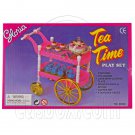 Pink Food Cart Tea Wagon Dessert Set 1/6 Barbie Doll's House Dollhouse Miniature #12450