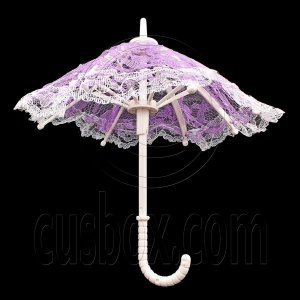 Purple Umbrella with Lace 1/6 Blythe Barbie Doll's House Dollhouse Miniature #12518