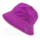 Reversible Outdoor Plain Bucket Hat (Purple Pink / Khaki) #51714