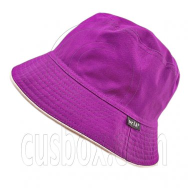 Reversible Outdoor Plain Bucket Hat (Purple Pink / Khaki) #51714