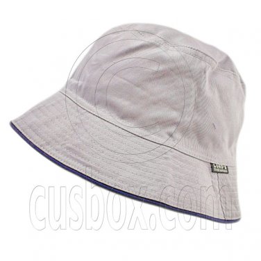 Reversible Outdoor Plain Bucket Hat (Gray / Khaki) #51716
