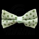 Pair Mini Size 5cm 2inch Kids' Bowknot (Star Pattern) Bow Tie Alligator Hair Clips GREEN #51724