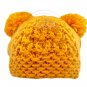 Warm Plain Wooly Beanie w/ Two Small Top Lovely Poms (YELLOW) #51734