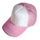 Plain Mesh Ball Cap (PINK WHITE) #50562