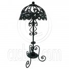 Black Victoria Wire Floor Lamp Light Decor 1:12 Doll's House Dollhouse Miniature #12619