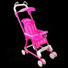Pink Nursery Baby Stroller Pram 1/6 for Barbie Kelly Doll's Dollhouse Furniture #12733