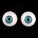 Sky Blue Pair Doll Eyes Ball Half Round Acrylic Dolls Eye 10mm for BJD Dollfie #12753