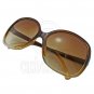 Brown Women's Girl Oversized Large Vintage Shades Polarized Designer Sunglasses #12905