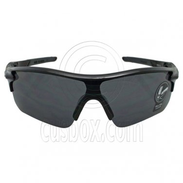 Black Professional Polarized Biking Cycling Running Sport Wrap Around Sunglasses #12915
