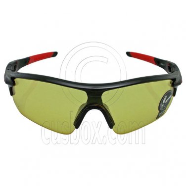 Professional Yellow Polarized Night Driving Cycling Running Low Light Glasses #12917
