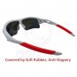 White Professional Polarized Biking Cycling Running Sport Wrap Around Sunglasses #12918
